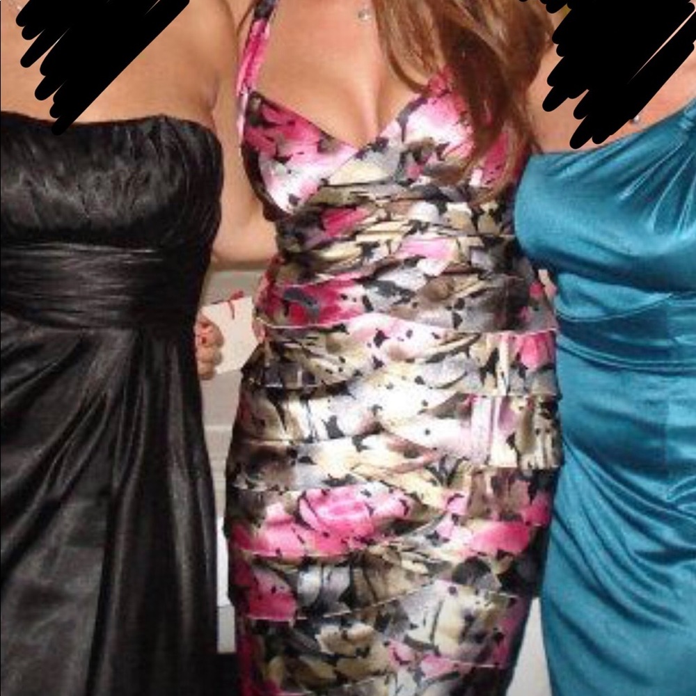 Multicolor Halter Dress